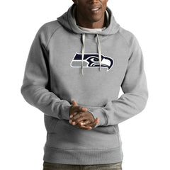 Seattle Seahawks Antigua Victory Pullover Hoodie Heather Gray | NFL