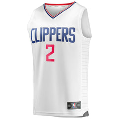 Kawhi Leonard LA Clippers Fast Break Replica Player Jersey White Association Edition - NBA