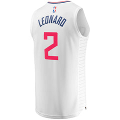 Kawhi Leonard LA Clippers Fast Break Replica Player Jersey White Association Edition - NBA