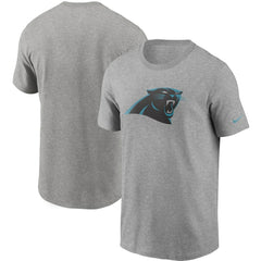 Carolina Panthers Primetime Logo Essential T-Shirt Heather Gray | Nike for Sale