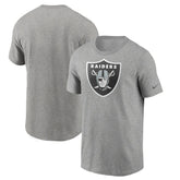 Las Vegas Raiders Primetime Logo Essential T-Shirt Heather Gray | Nike for Sale