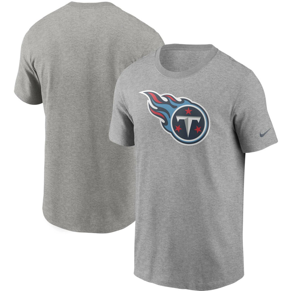 Tennessee Titans Primetime Logo Essential T-Shirt Heather Gray | Nike for Sale
