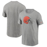 Cleveland Browns Primetime Logo Essential T-Shirt Heather Gray | Nike for Sale