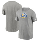 Los Angeles Rams Primetime Logo Essential T-Shirt Heather Gray | Nike for Sale