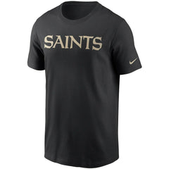New Orleans Saints Team Wordmark T-Shirt Black | Nike for Sale