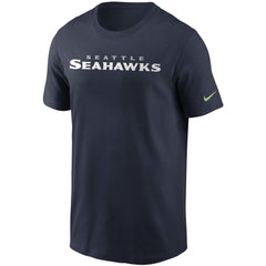 Seattle Seahawks Team Wordmark T-Shirt College Navy | Nike for Sale