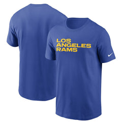 Los Angeles Rams Team Wordmark T-Shirt Royal | Nike for Sale