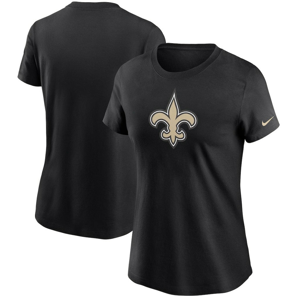 New Orleans Saints Women's Logo Essential T-Shirt Black | Nike for Sale