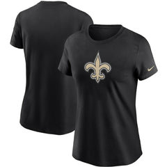 New Orleans Saints Women's Logo Essential T-Shirt Black | Nike for Sale