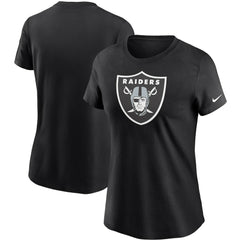 Las Vegas Raiders Women's Logo Essential T-Shirt Black | Nike for Sale