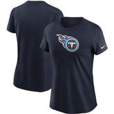 Tennessee Titans Women's Logo Essential T-Shirt Navy | Nike for Sale