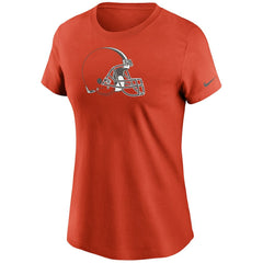 Cleveland Browns Women's Logo Essential T-Shirt Orange | Nike for Sale