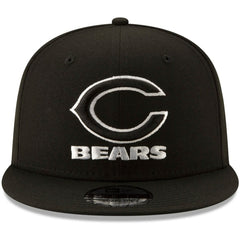Chicago Bears New Era B-Dub 9FIFTY Adjustable Snapback Hat Black | NFL