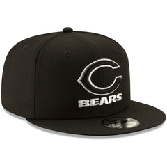 Chicago Bears New Era B-Dub 9FIFTY Adjustable Snapback Hat Black | NFL