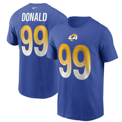 Aaron Donald Los Angeles Rams Name & Number T-Shirt Royal | Nike for Sale