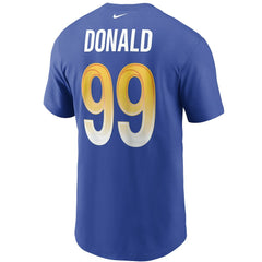 Aaron Donald Los Angeles Rams Name & Number T-Shirt Royal | Nike for Sale