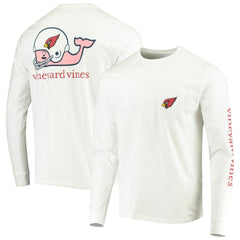 Arizona Cardinals Vineyard Vines Whale Helmet Long Sleeve T-Shirt White | NFL