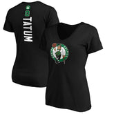 Jayson Tatum Boston Celtics Women's Playmaker Name & Number V-Neck T-Shirt Black - NBA