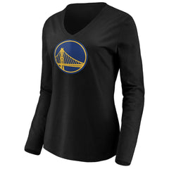 Stephen Curry Golden State Warriors Women's Playmaker Name & Number Long Sleeve V-Neck T-Shirt Black - NBA