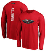 Zion Williamson New Orleans Pelicans Playmaker Name & Number Long Sleeve T-Shirt Red - NBA
