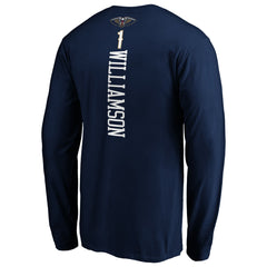 Zion Williamson New Orleans Pelicans Playmaker Name & Number Long Sleeve T-Shirt Navy - NBA