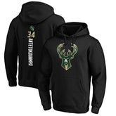 Giannis Antetokounmpo Milwaukee Bucks Playmaker Name & Number Pullover Hoodie Black - NBA