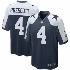 Dak Prescott Dallas Cowboys Alternate Game Team Jersey Navy | Nike for Sale
