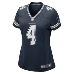 Dak Prescott Dallas Cowboys Women's Game Team Jersey Navy | Nike for Sale