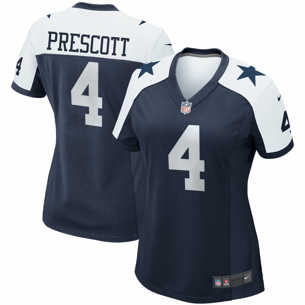 Dak Prescott Dallas Cowboys Women's Alternate Game Team Jersey Navy | Nike for Sale