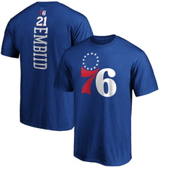 Joel Embiid Philadelphia 76ers Playmaker Name & Number T-Shirt Royal - NBA