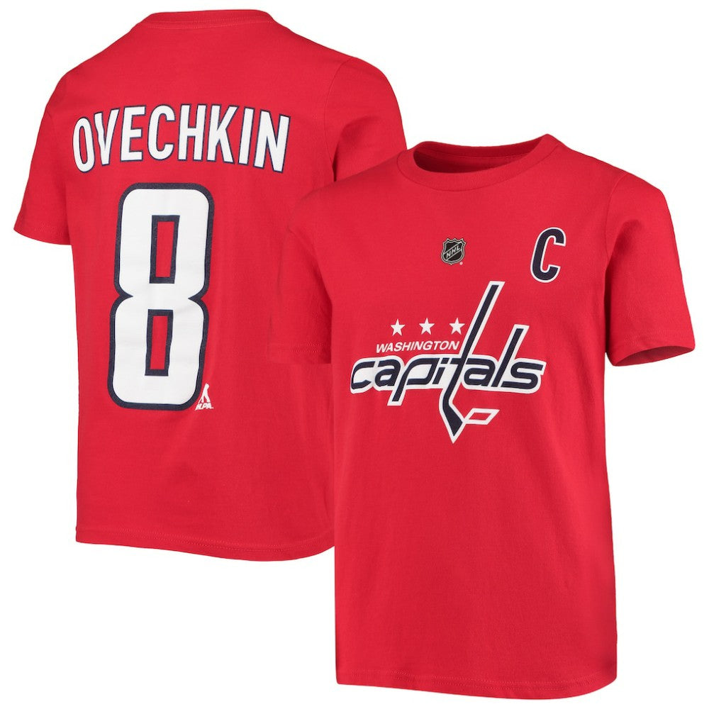 Alexander Ovechkin Washington Capitals Youth Player Name & Number T-Shirt - Red - NHL
