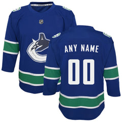 Vancouver Canucks Youth Replica Custom Jersey - Blue - NHL