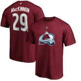 Nathan MacKinnon Colorado Avalanche Fanatics Authentic Stack Player Name & Number T-Shirt - Burgundy - NHL