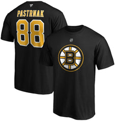 David Pastrnak Boston Bruins Fanatics Authentic Stack Player Name & Number T-Shirt - Black - NHL