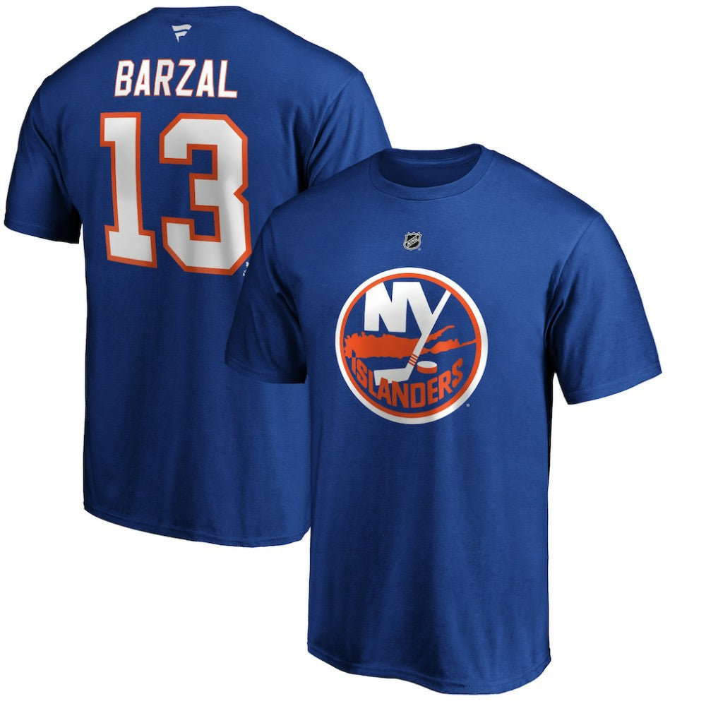 Mathew Barzal New York Islanders Fanatics Authentic Stack Player Name & Number T-Shirt - Royal - NHL