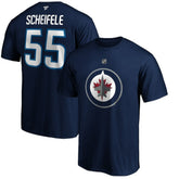Mark Scheifele Winnipeg Jets Fanatics Authentic Stack Name & Number Team T-Shirt - Navy - NHL