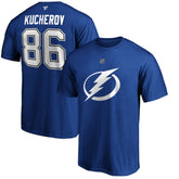 Nikita Kucherov Tampa Bay Lightning Fanatics Authentic Stack Player Name & Number T-Shirt - Blue - NHL