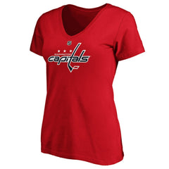 Tom Wilson Washington Capitals Fanatics Women's Authentic Stack Name & Number V-Neck T-Shirt - Red - NHL