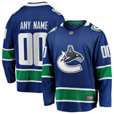 Vancouver Canucks Fanatics Home Team Breakaway Custom Jersey - Blue - NHL