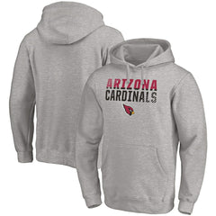 Arizona Cardinals Fade Out Fitted Pullover Hoodie Heather Gray | Fanatics