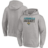 Jacksonville Jaguars Fade Out Fitted Pullover Hoodie Heather Gray | Fanatics