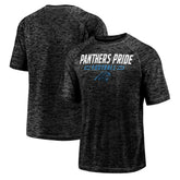 Carolina Panthers Nickname Wordmark Raglan Space Dye T-Shirt Black | Fanatics