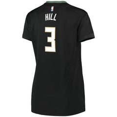 George Hill Milwaukee Bucks Women's Fast Break Replica Player Jersey Statement Edition Black - NBA