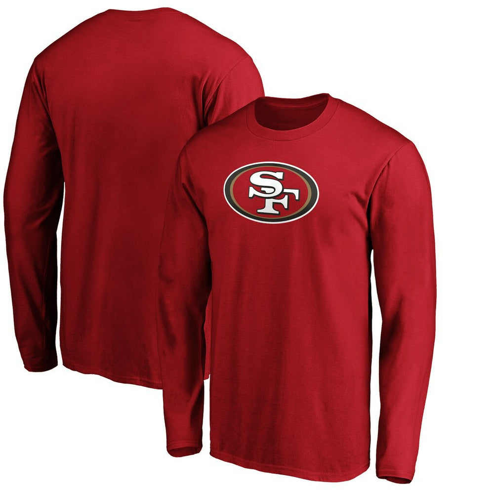 San Francisco 49ers Team Lockup Long Sleeve T-Shirt Scarlet | Fanatics