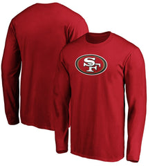San Francisco 49ers Team Lockup Long Sleeve T-Shirt Scarlet | Fanatics