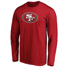 San Francisco 49ers Team Lockup Long Sleeve T-Shirt Scarlet | Fanatics
