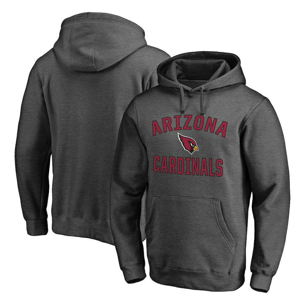 Arizona Cardinals Victory Arch Team Fitted Pullover Hoodie Heather Charcoal | Fanatics