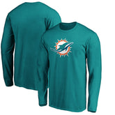 Miami Dolphins Primary Logo Long Sleeve T-Shirt Aqua | Fanatics