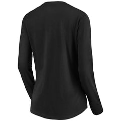 Golden State Warriors Women's We Are Proud Long Sleeve V-Neck T-Shirt Black - NBA