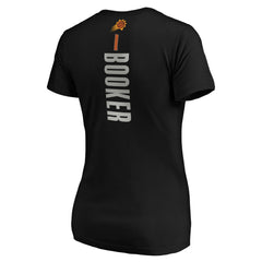 Devin Booker Phoenix Suns Women's Playmaker Name & Number T-Shirt Black - NBA